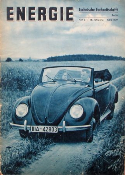Volkswagen "Energie" Technical Magazine 1939 with VW-KdF Story (2078)